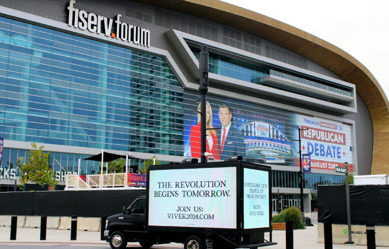 Mobile billboard truck example